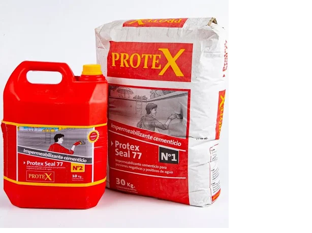 Protex Seal 77 revestimiento impermeabilizante cementicio Gris x 40 kg
